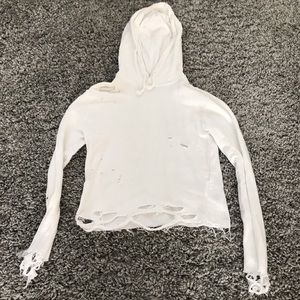 TOPSHOP DISTRESSED HOODIE SIZE XS-S